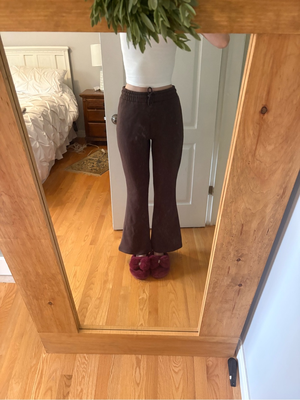 New* Brown Flared Sweatpants - Medium
